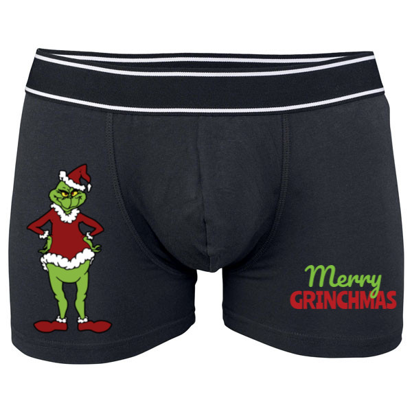 Boxerky Kariban s potiskem Merry Grinchmas